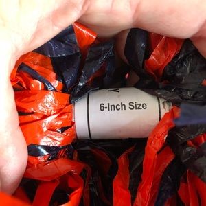 Blue /orange small Pom poms